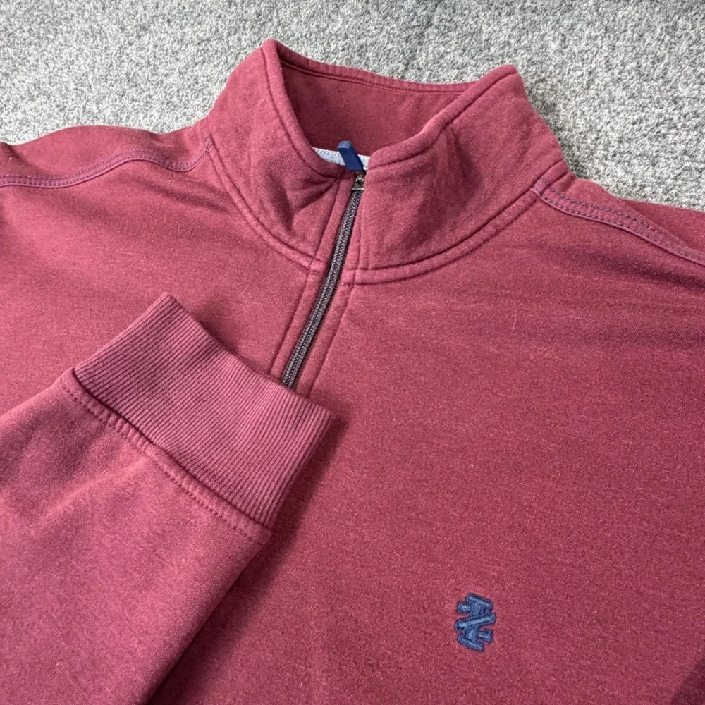 IZOD Advantage Performance Stretch Mens XL Quarter Zip Pullover Burgundy‎ Maroon
